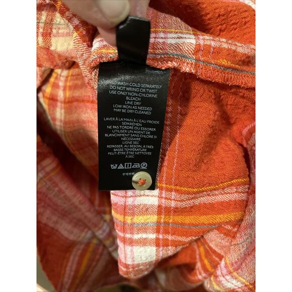 Pilcro Anthropologie The Hadley Relaxed Plaid Women’s Sz M Long Sleeve Shirt - Picture 6 of 8